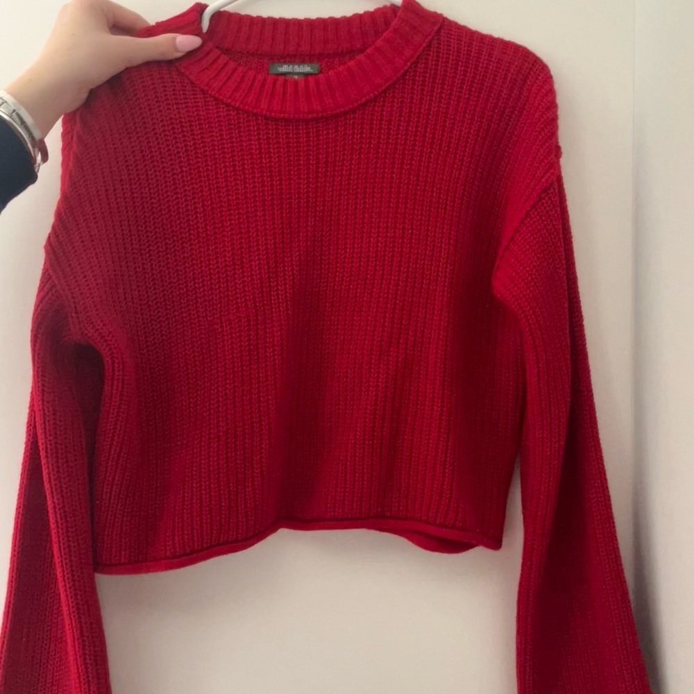 Wild Fable Red Crew Neck Sweater